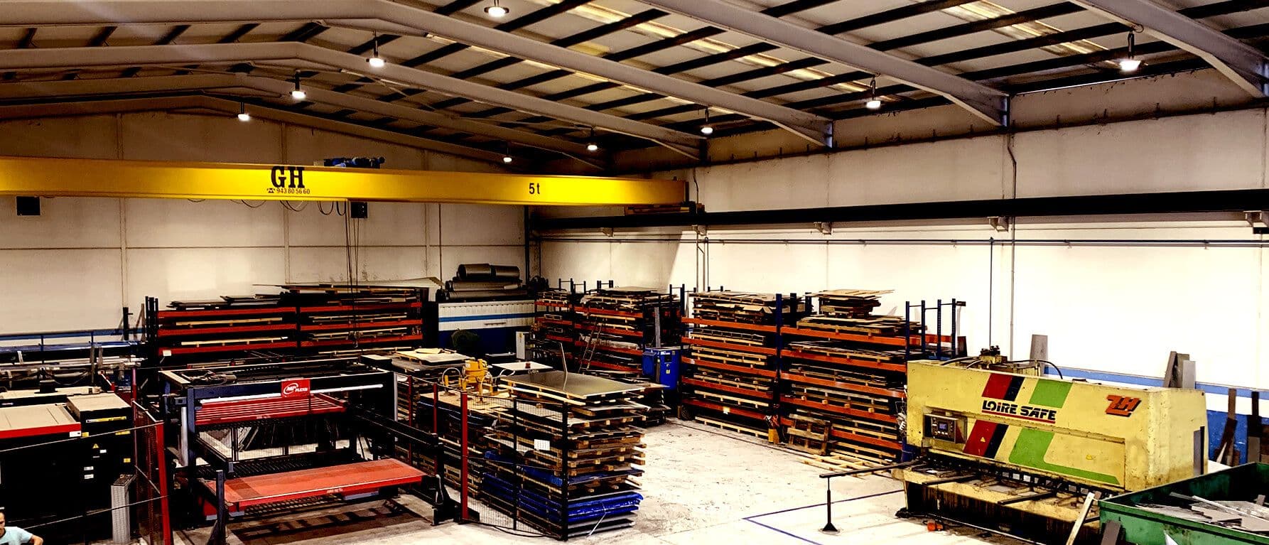 Vista interior de la fábrica